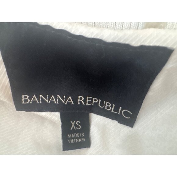 Banana Republic XS Womens Bomber Jacket Beige Polyester Blend - Picture 3 of 14